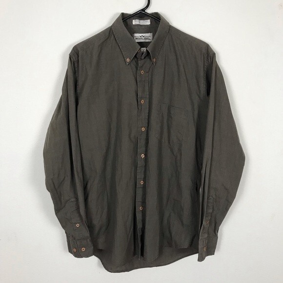 Natural Issue Olive Green Button Down Long Sleeve- Size 16 34/35- Great Cond.!! - Picture 1 of 3